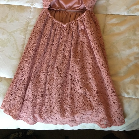 Wet seal pink flower crochet style dress - Picture 3 of 4